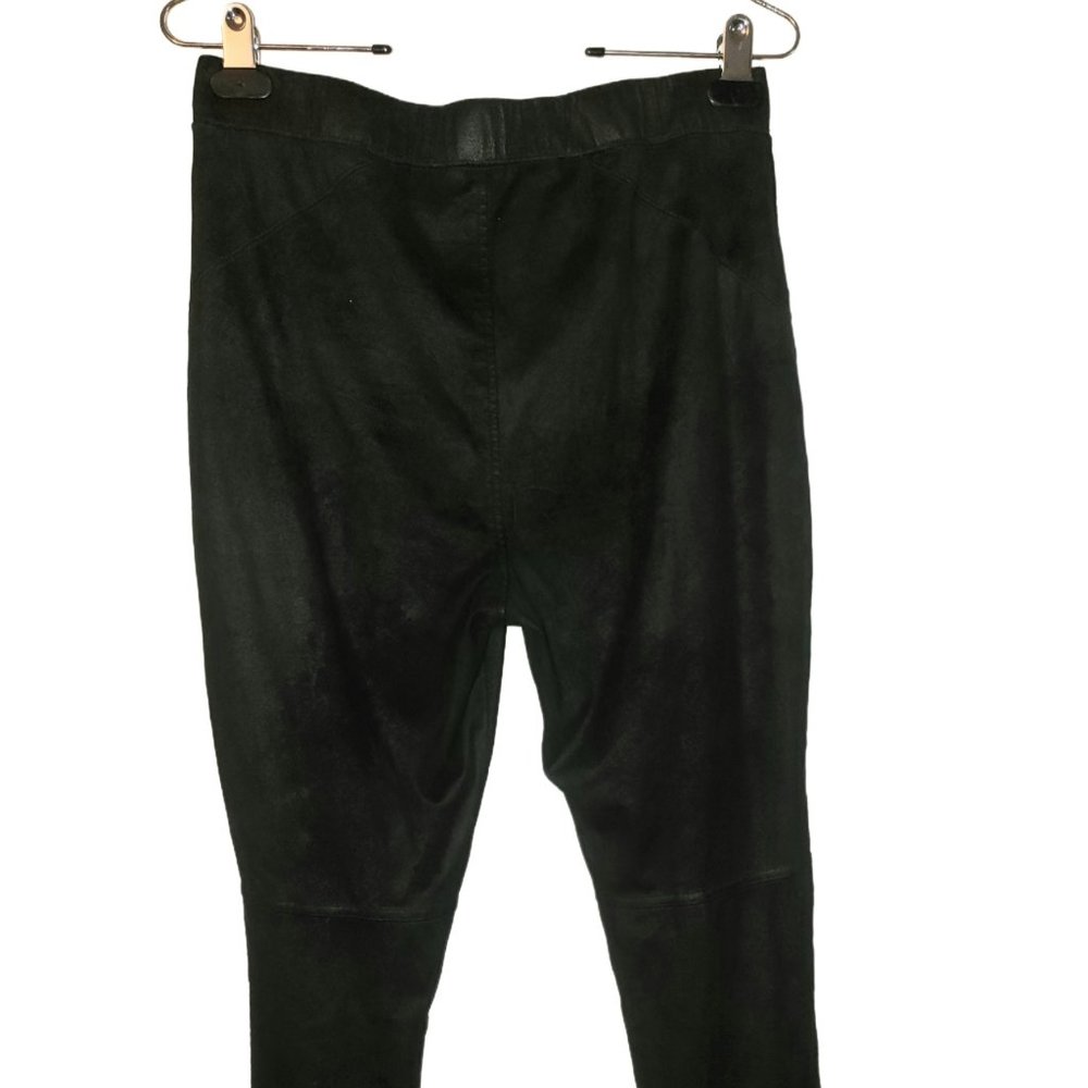 Free People Womens Mid Rise Black Faux Leather Legging Pants. Size M